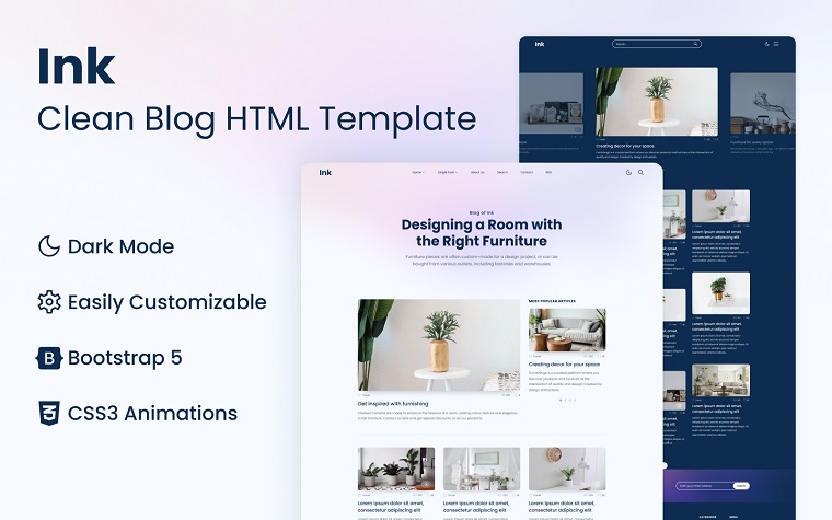 Ink - Clean Blog HTML Template.