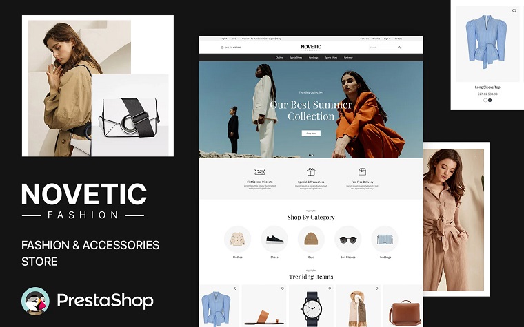 Novetic - Clothing Store PrestaShop Theme.