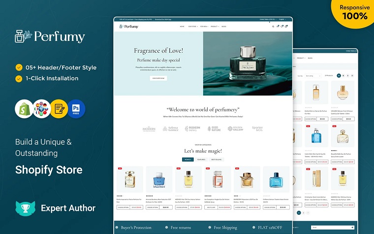 Perfumy - Perfumes, Deos and Fragrances Shopify Responsive Theme.