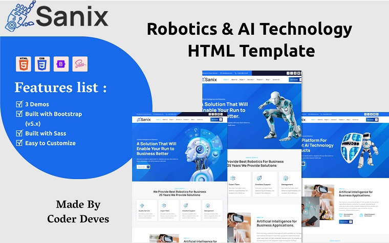 Sanix - Top-notch Robotix HTML Template.
