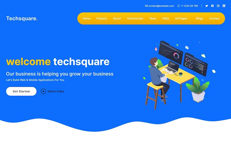 Techsquare - Creative Agency It Solution Responsive Website Template.