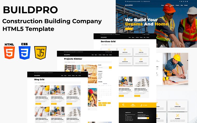 BUILDPRO - Architecture And Building Company HTML5 Template.