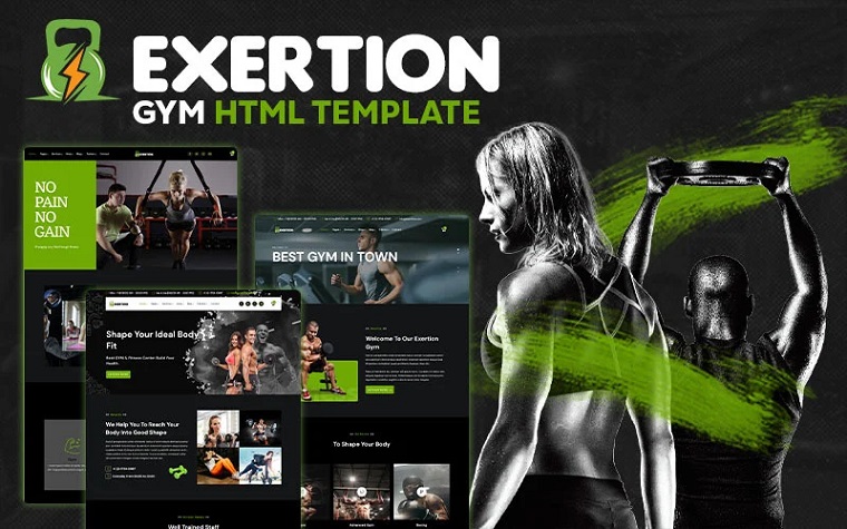 Exertion — Fitness HTML5 Template.