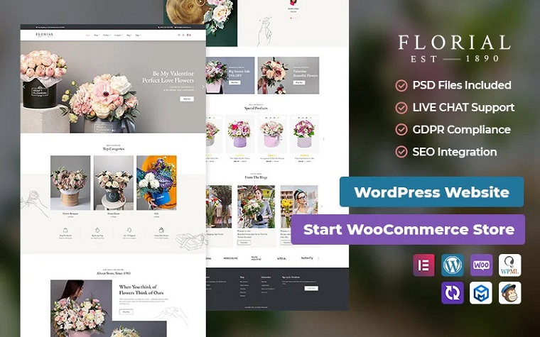 Florial - Conversion-friendly WooCommerce Theme.