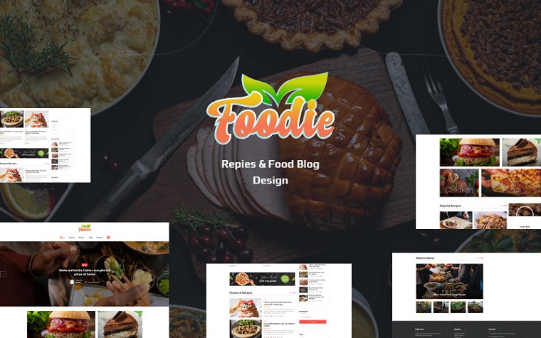 Foodie - Recipe Website WordPress Theme.