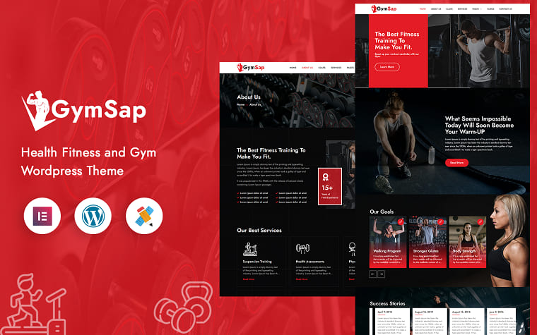 Gymsap - Fitness WordPress Theme.