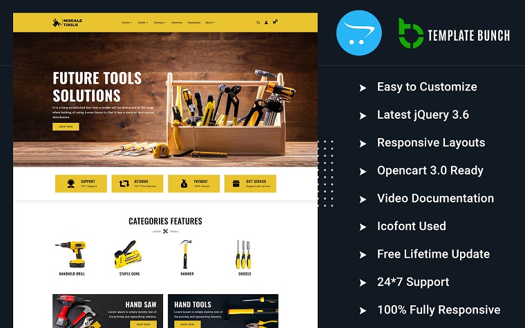 Morale Tools - Top-notch OpenCart Theme.