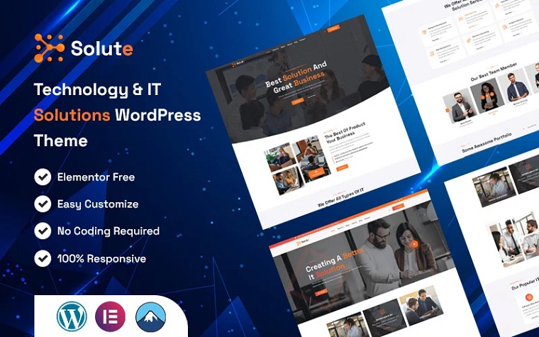 Solute - Technology & IT Solutions WordPress Theme.