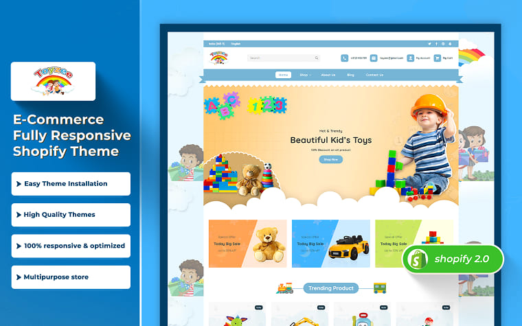 Toyzee - Multipurpose Premium Kids toy shop E-commerce Shopify 2.0 Theme.