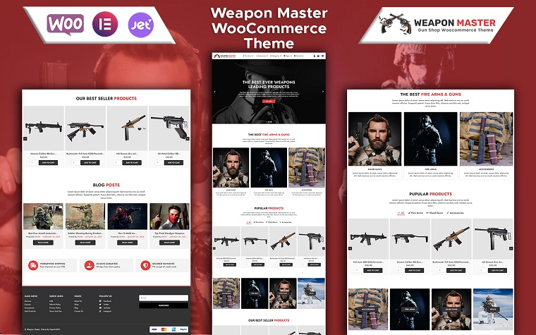 Weapon Master - Weapon And Gun Shop WooCommerce Theme.