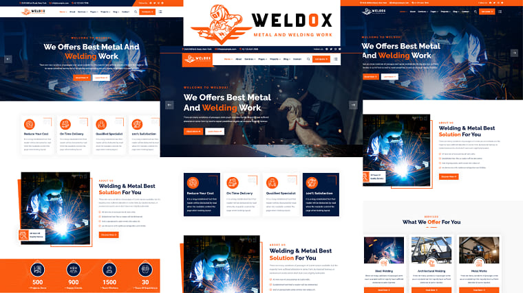 Weldox - Metal Works HTML5 Template.