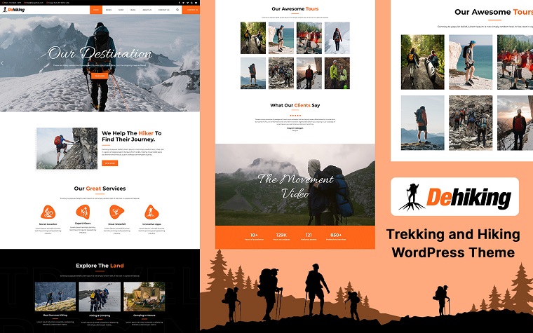 Dehiking - Extreme & Hike Sports Guide WordPress Theme.