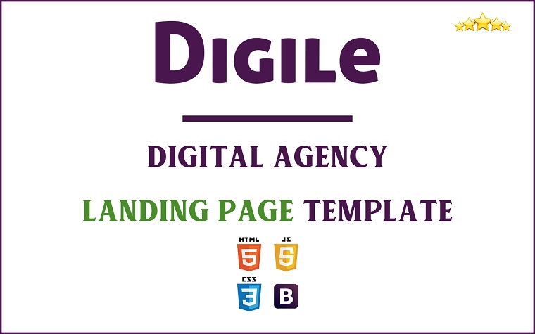Digile - Digital Agency Landing Page Template.