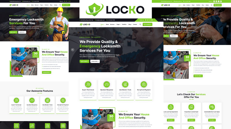 Locko - Locksmith Company HTML Template.