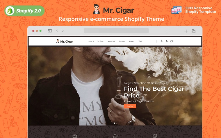 Cigar - Tobacco & Cigarette Shopify Theme.