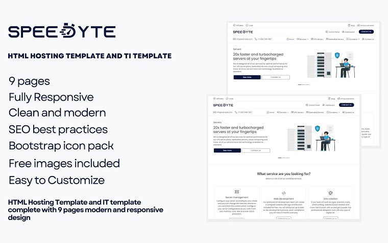 Speedyte - Hosting HTML5 Template.