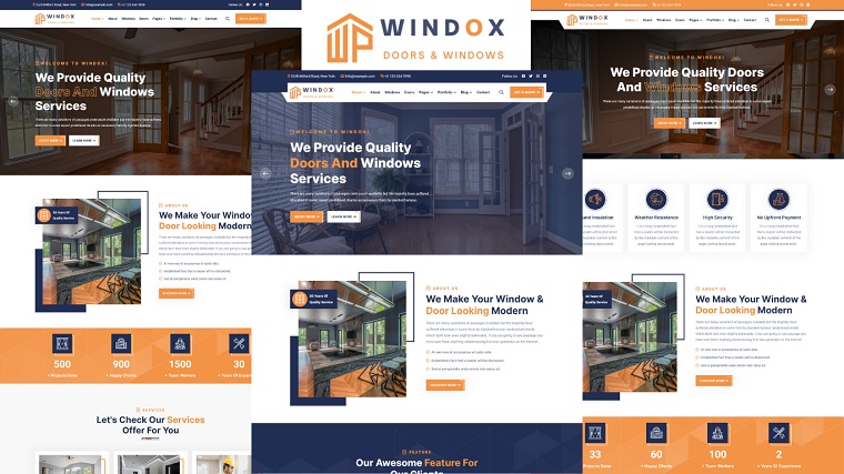 Windox - Windows & Doors Company HTML Template.