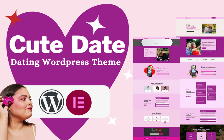 Cute-Date - Dating Website WordPress Theme.