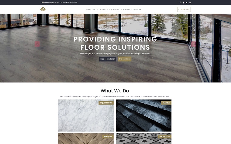 Floorease - Responsive Flooring Landing Page.
