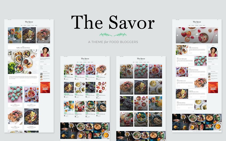 Savor - Recipe Food Blog WordPress Theme.