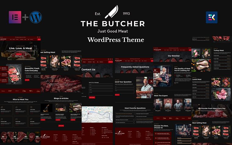 The Butcher - Beef & Meat Shop WP Themes.