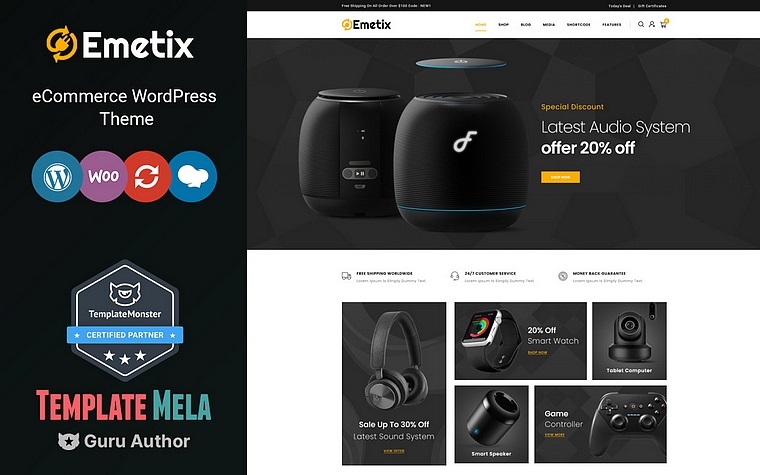 Emetix - Digital Shop WooCommerce Theme.