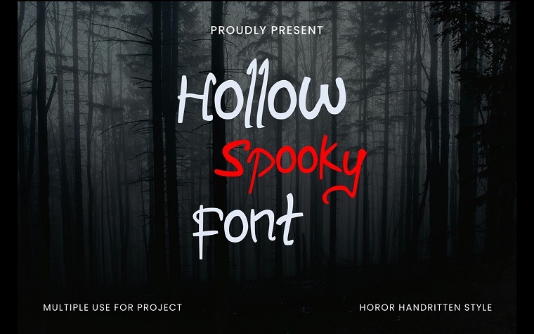 Font - Hollow Spooky Handwritten.