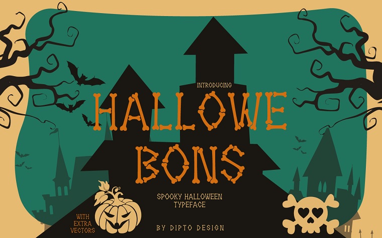 Hallowebons - Spooky typeface.