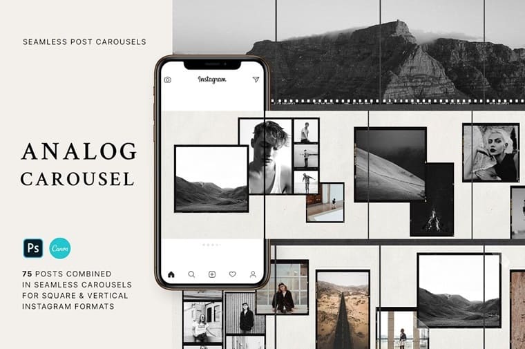 Analog - Carousel Post Templates for Social Media.