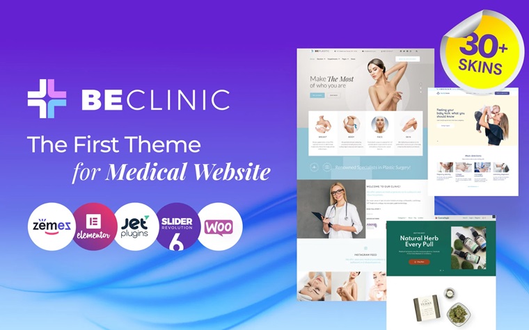 BeClinic - Medical Clean WordPress Theme.