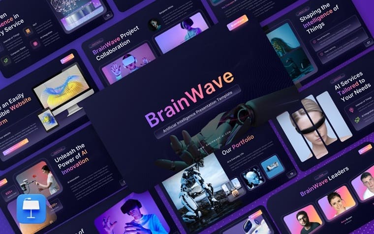 BrainWave – Artificial Intelligence Keynote Template.