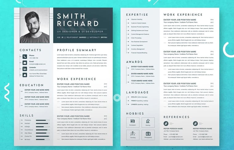 Clean Resume Booklet | New Resume CV Design 2024.