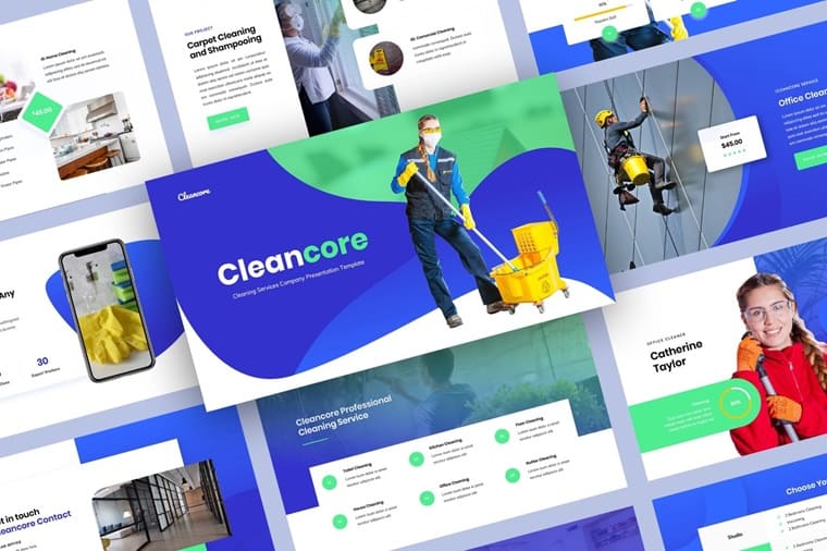 Cleaning Services Company Presentation - Keynote template.