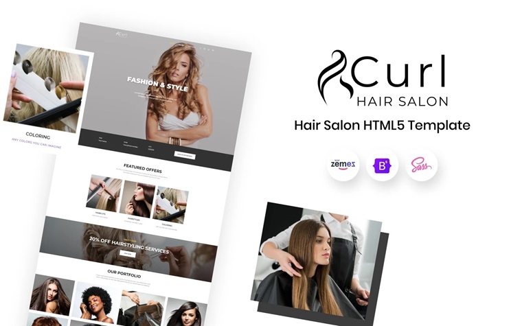 Curl - Landing Page Template.