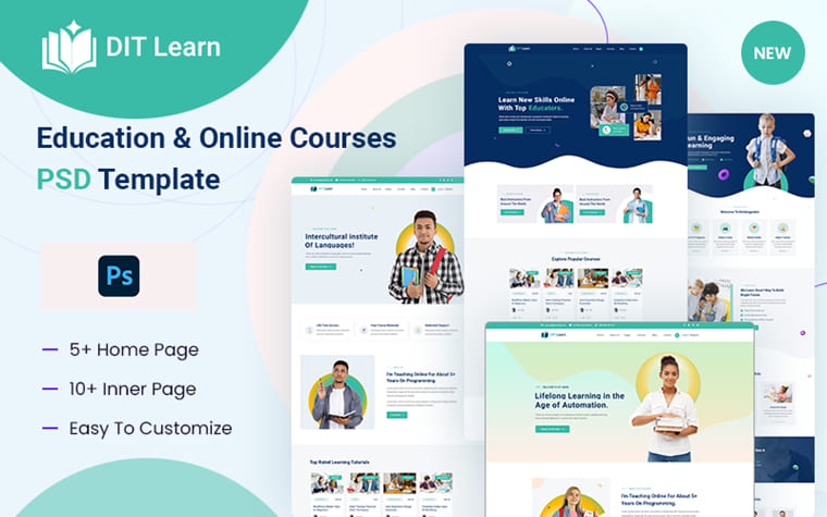 DIT-Learn Education PSD Template.