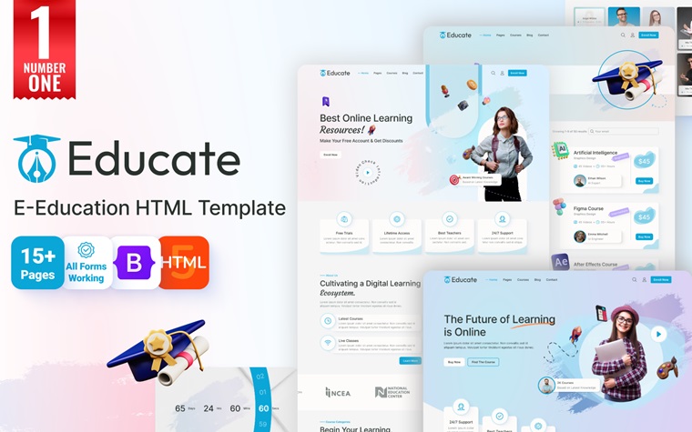 Educate - HTML Website Template.