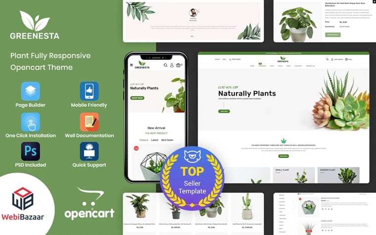 Greenesta Organic -  OpenCart Template.