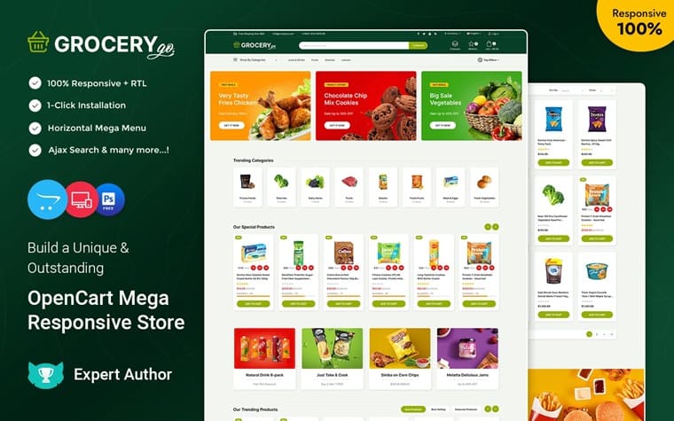 Grocerygo - Responsive OpenCart Store.