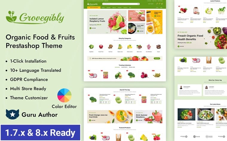 Grovegibly - Prestashop Responsive Theme.