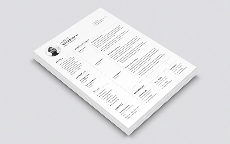 Hanks Winderson Resume Template.