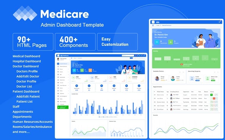 Medicare - Multipurpose Bootstrap 5 Admin Template.