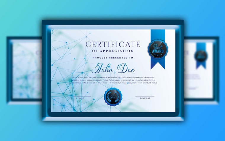 Modern Technology Smart looking - Certificate.