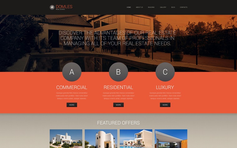 Real Estate Drupal Template.