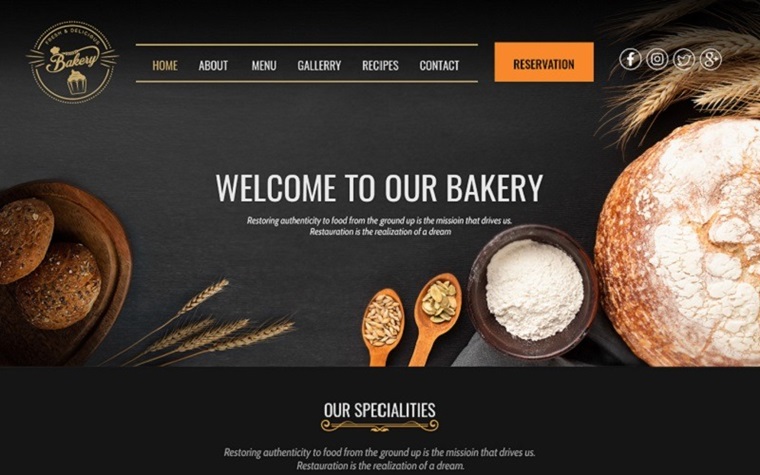 Restaurant PSD Template.