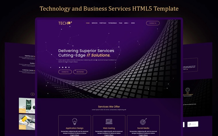 Tech IT - Landing Page Template.