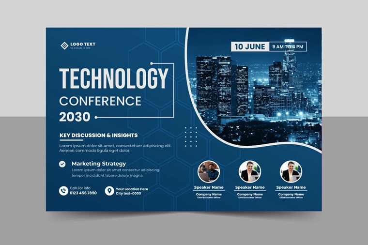 Technology conference flyer.