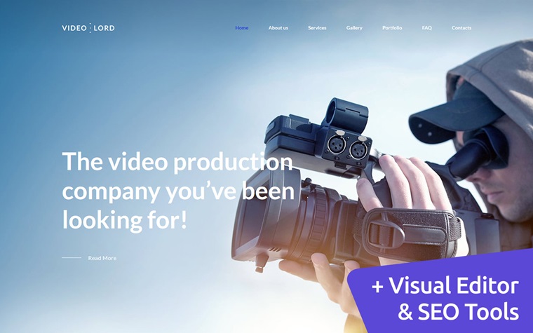 Video Production Studio Moto CMS 3 Template.