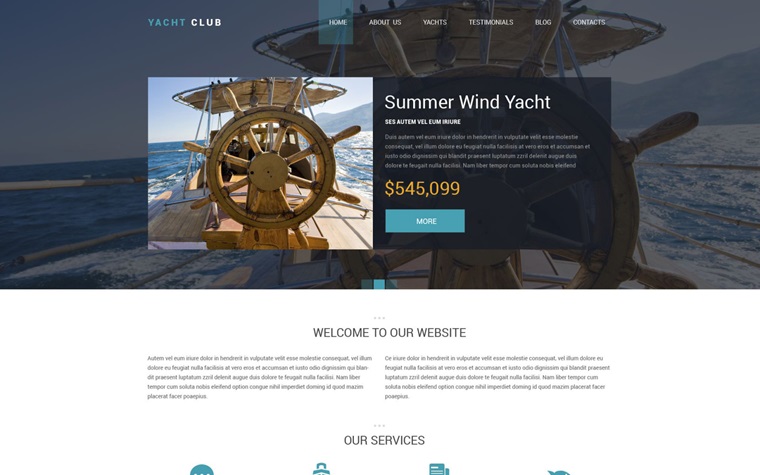 Yacht Club Drupal Template.