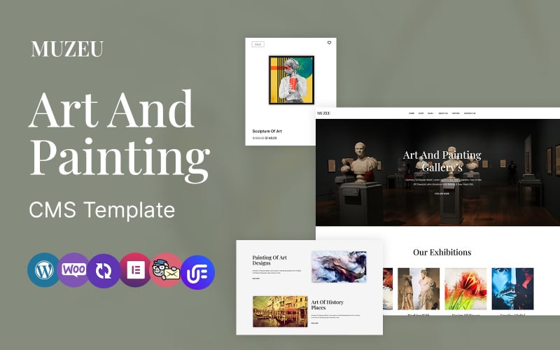 MUZUE - Art and Sculpture Gallery WordPress Elementor Theme
