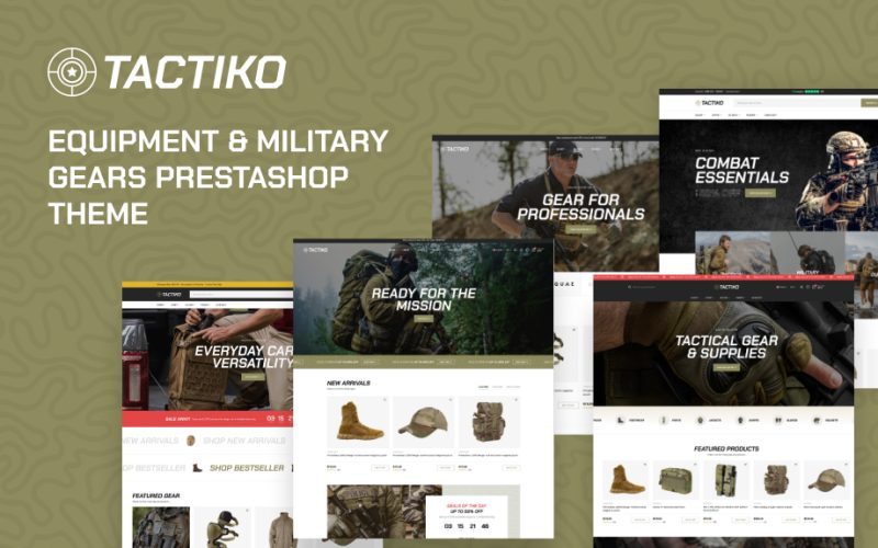 Ps Tactiko Elementor - Equipment & Military Gears Prestashop Theme